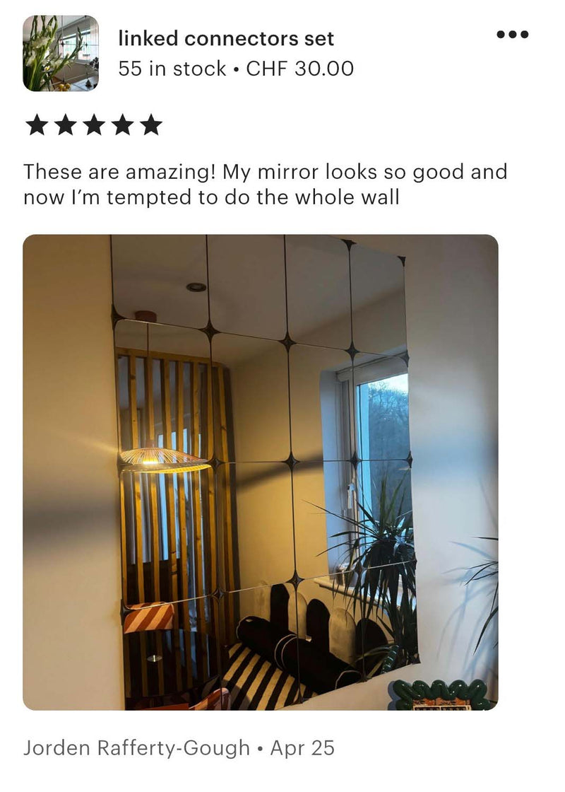 Customer review – mirror wall with Star Connector