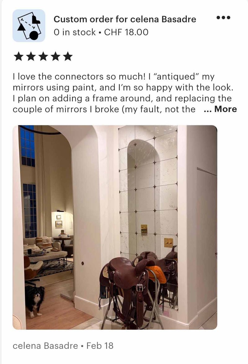 Customer photo – IKEA BLODLÖNN mirror installation